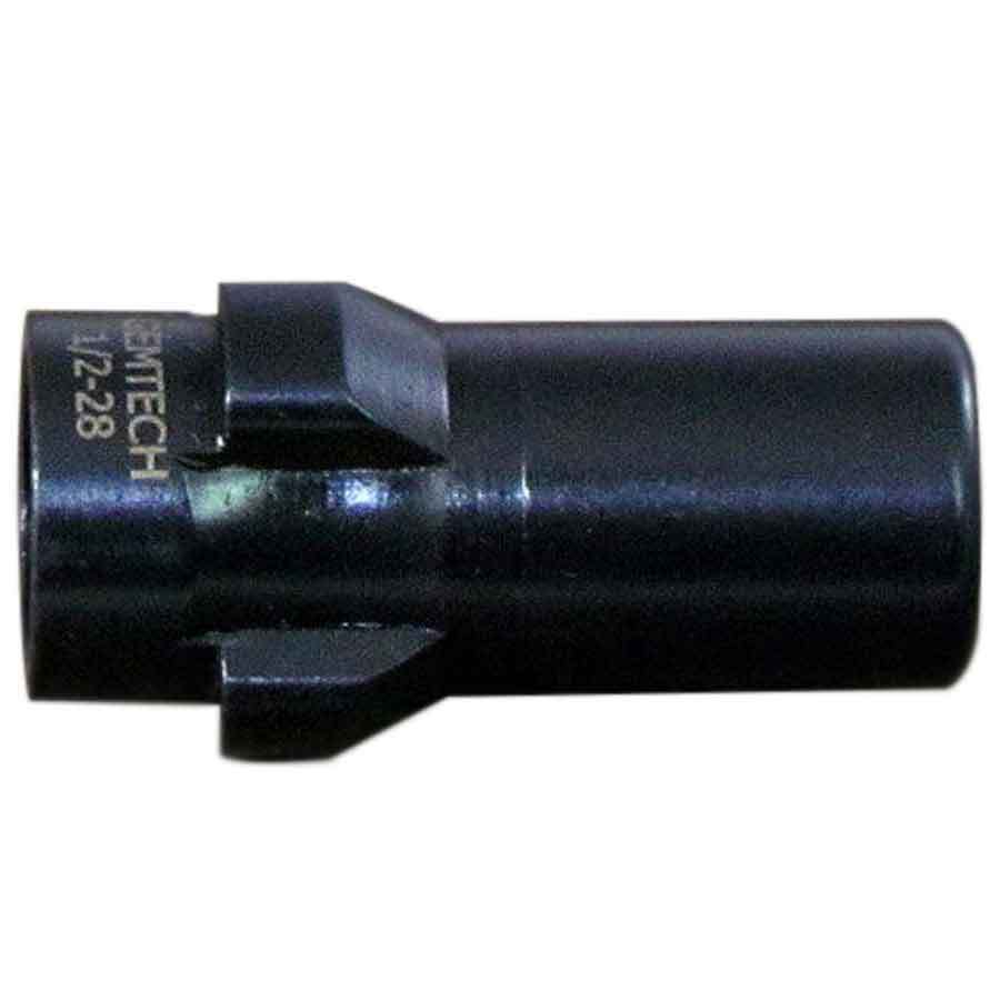 Gemtech Male HK-Style 3-Lug 1/2-28 Adapter - Black 1/2-28 Gemtech Male HK-Style 3-Lug 1/2-28 Adapter - Black 1/2-28