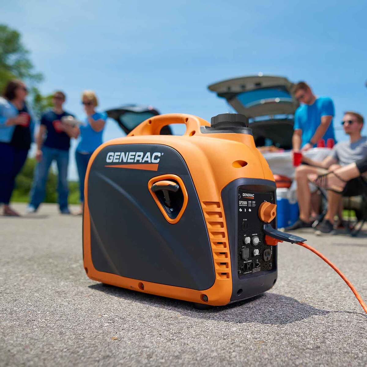 Generac GP2500i 2500/2200 Watts Inverter Generator - Orange/ Black Generac GP2500i 2500/2200 Watts Inverter Generator - Orange/ Black