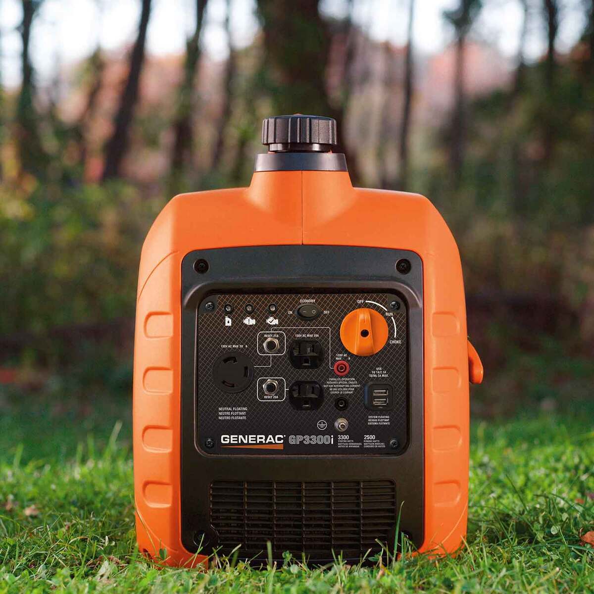 Generac GP3300i 3300/2500 Watts Inverter Generator - Orange/ Black Generac GP3300i 3300/2500 Watts Inverter Generator - Orange/ Black