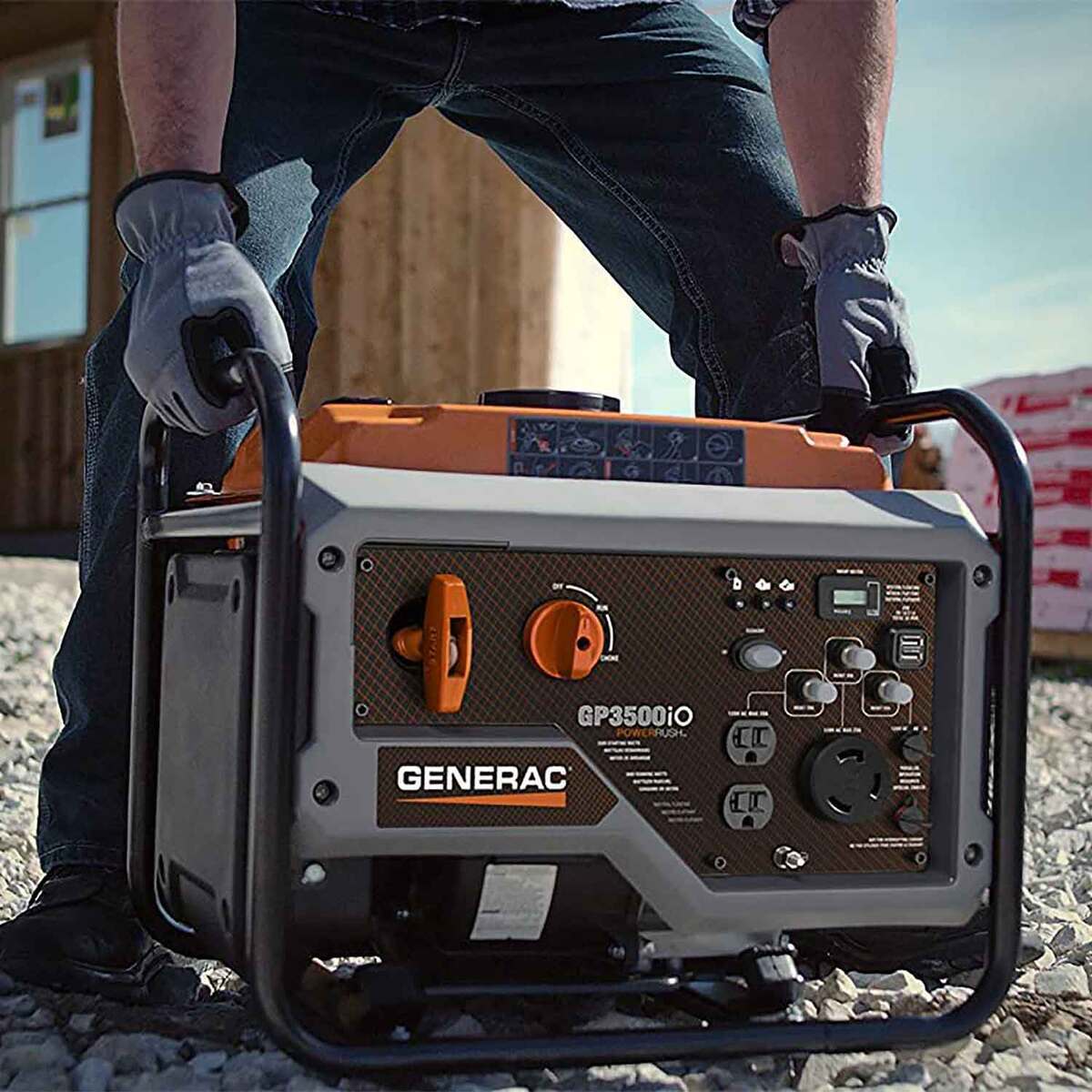 Generac GP3500iO 3500/3000 Watts Inverter Generator - Orange/ Black Generac GP3500iO 3500/3000 Watts Inverter Generator - Orange/ Black