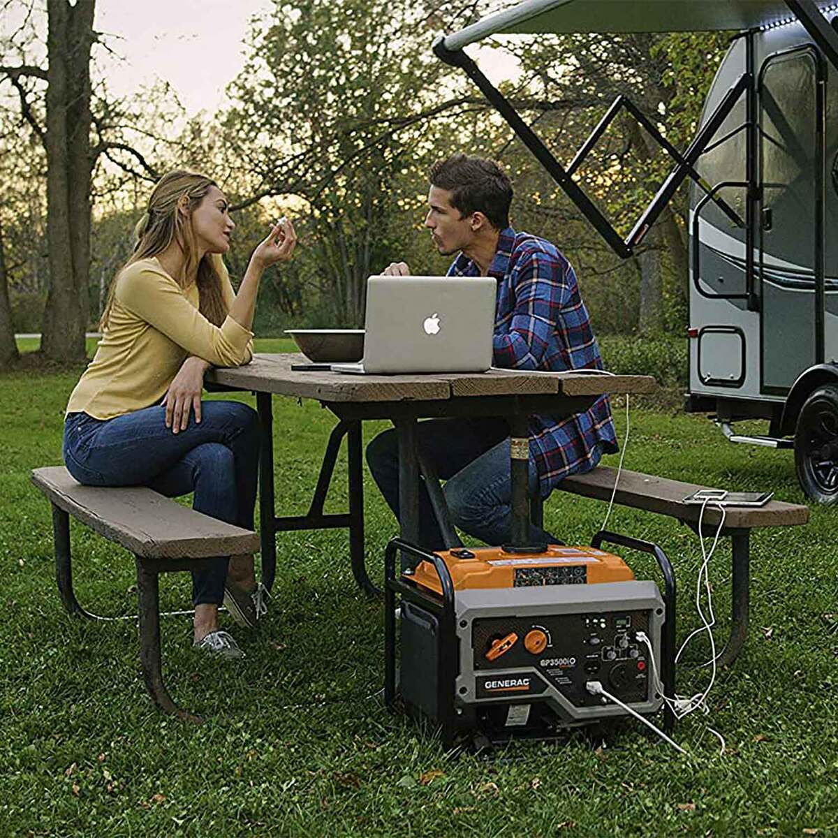 Generac GP3500iO 3500/3000 Watts Inverter Generator - Orange/ Black Generac GP3500iO 3500/3000 Watts Inverter Generator - Orange/ Black