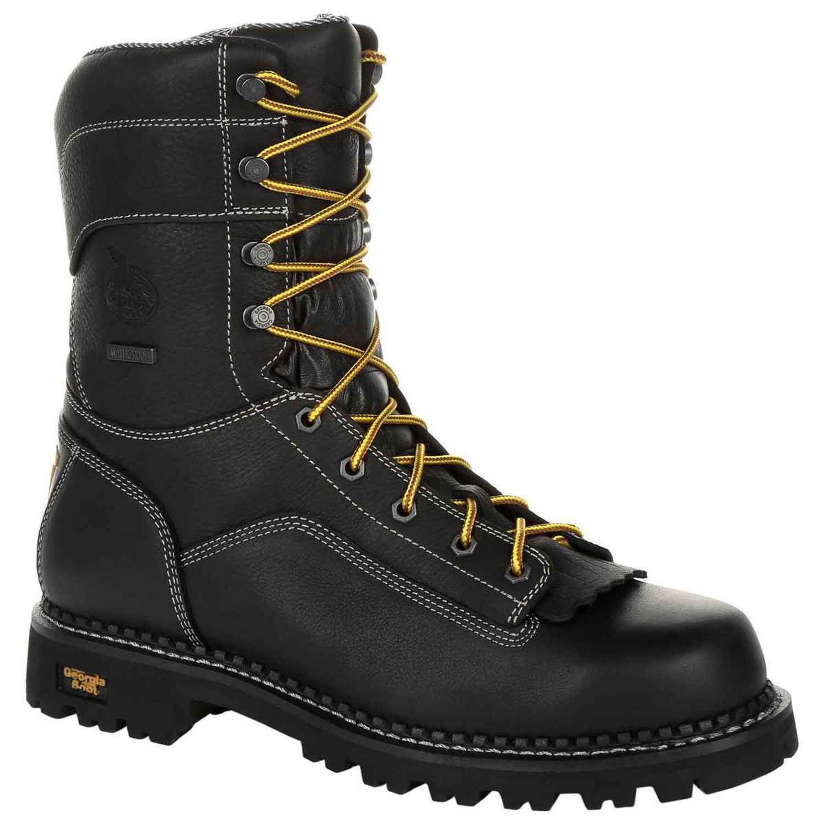Georgia Boot Men's AMP LT Logger Composite Toe Work Boots - Black - Size 8.5 - Black 8.5 Georgia Boot Men's AMP LT Logger Composite Toe Work Boots - Black - Size 8.5 - Black 8.5