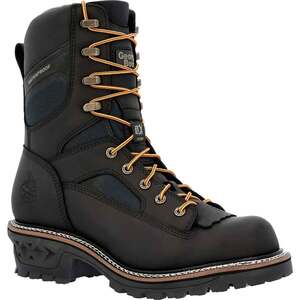 Georgia Boot Men's LTX Logger Composite Toe Waterproof 9in Work Boots - Black - Size 10 E
