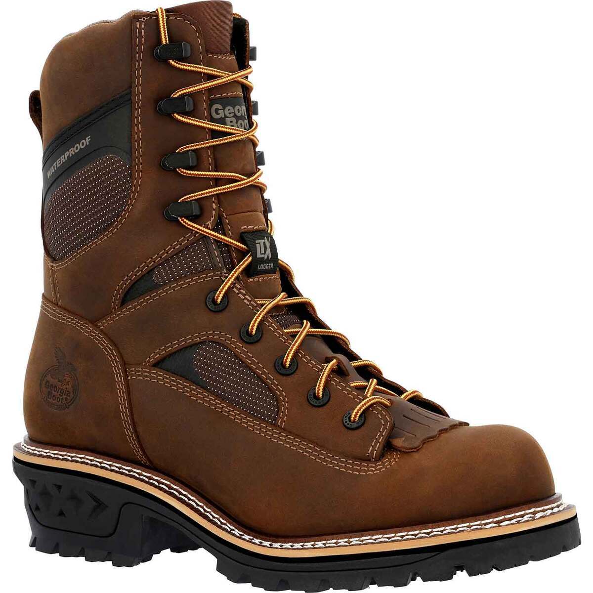Georgia Boot Men's LTX Logger Composite Toe Waterproof 9in Work Boots Georgia Boot Men's LTX Logger Composite Toe Waterproof 9in Work Boots