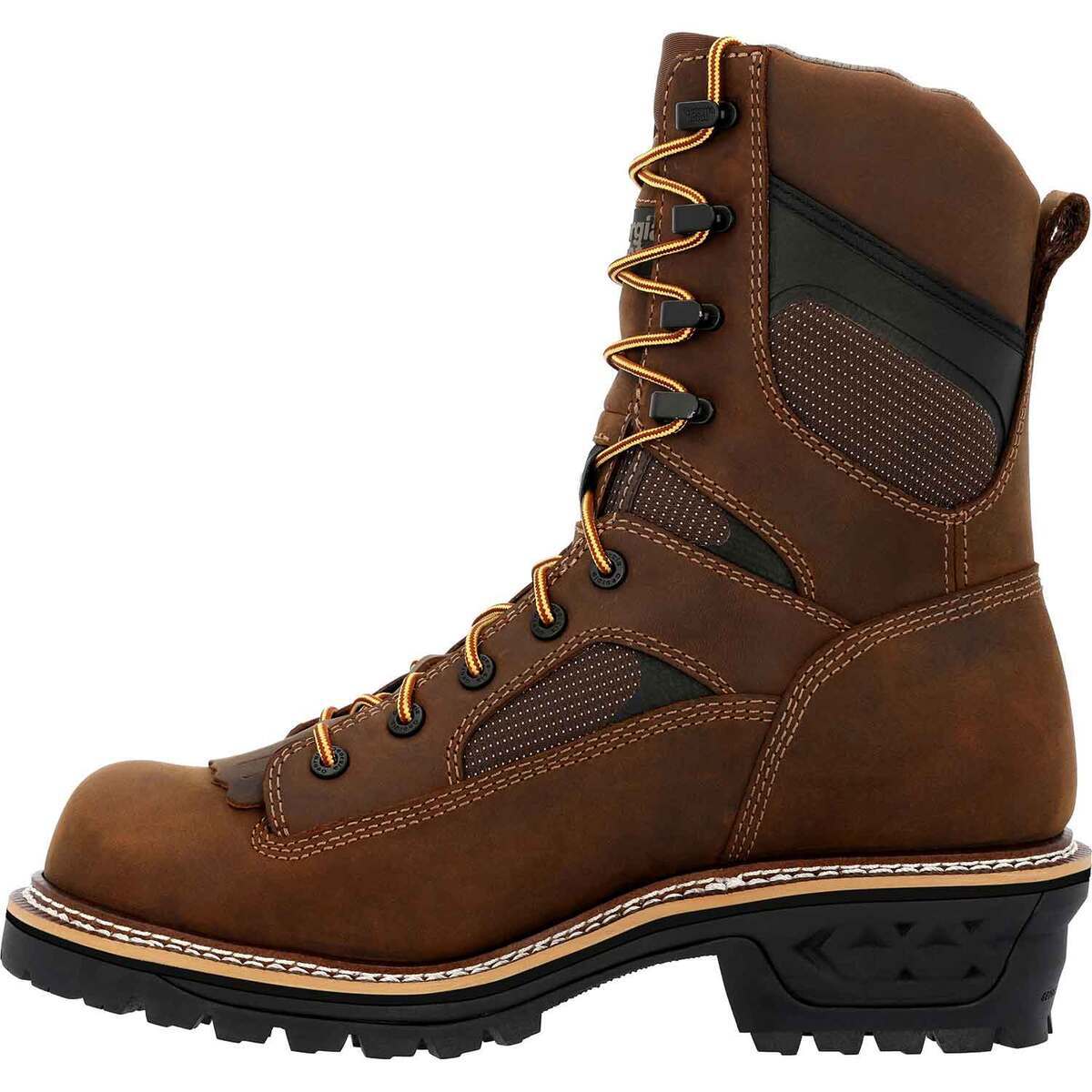 Comp Toe Work Boots Georgia Boot Men's LTX Logger Composite Toe Waterproof 9in Work Boots ...