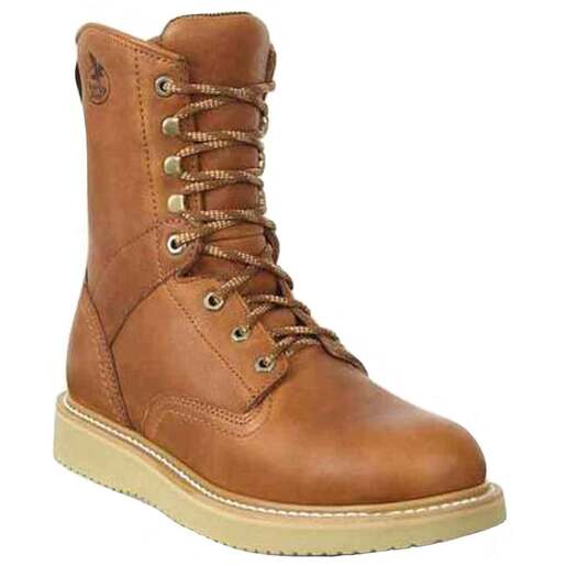 Georgia Boot Men's Wedge Steel Toe 8in Work Boots - Tan 12
