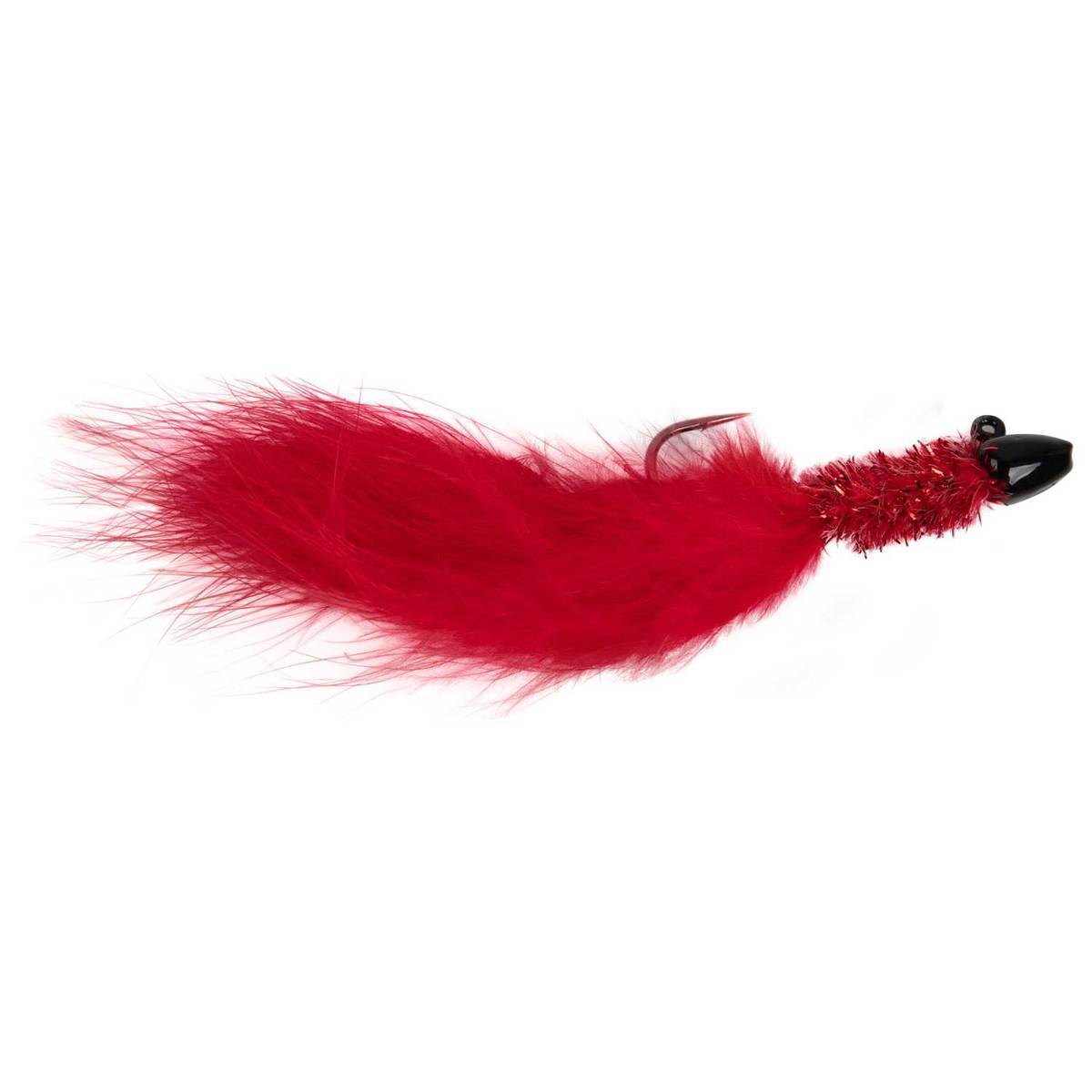 Get M Dry Coho Salmon Jig Steelhead/Salmon Jig - Black/Red, 3/8oz ...