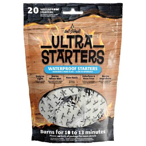 Get Stoked! Ultra Starters Waterproof Fire Starters