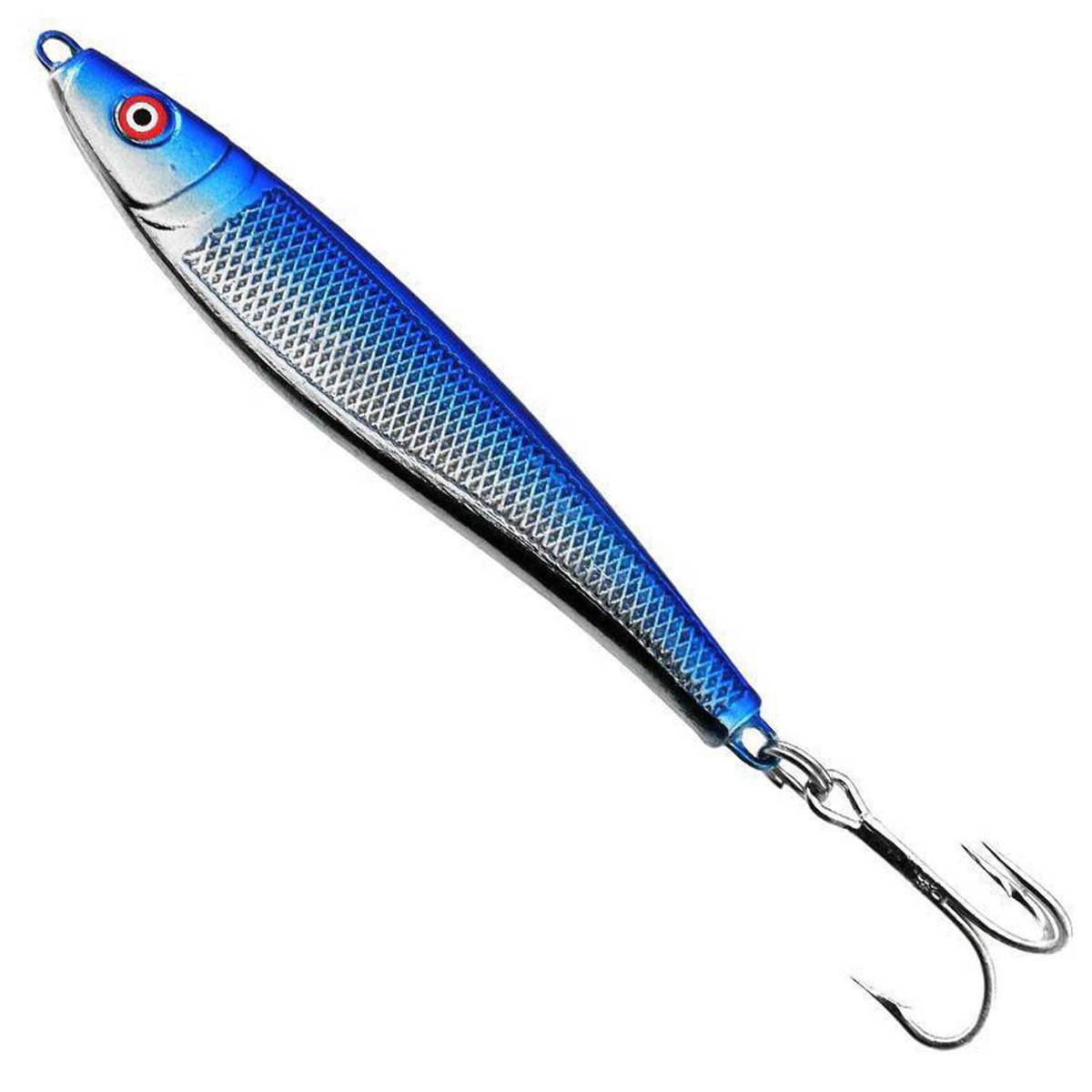 Gibbs Delta Jumbo Anchovy Jigging Spoon - Nickel/Blue, 4-1/2oz - Nickel/Blue Gibbs Delta Jumbo Anchovy Jigging Spoon - Nickel/Blue, 4-1/2oz - Nickel/Blue