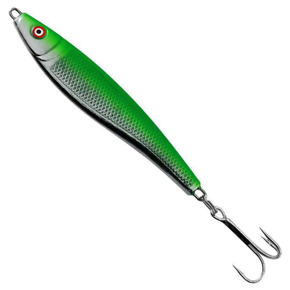 Gibbs Delta Jumbo Anchovy Jigging Spoon - Nickel/Green, 4-1/2oz - Nickel/Green Gibbs Delta Jumbo Anchovy Jigging Spoon - Nickel/Green, 4-1/2oz - Nickel/Green