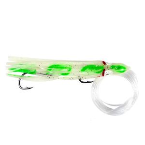 Gibbs Delta Rigged Squid Lure Rigged Squid - Milky Green, 4-1/2in