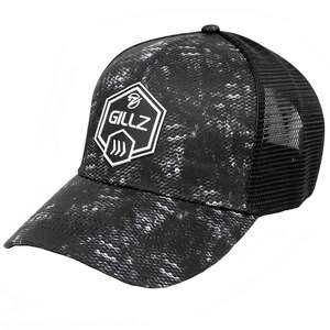 Gillz Men's Hex Patch Trucker Hat - Black Grunge