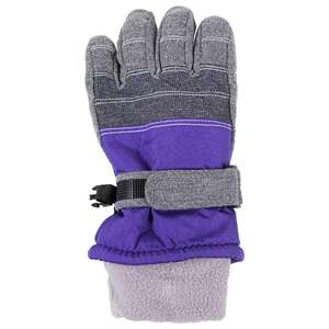 Girl's color blocked ski glove