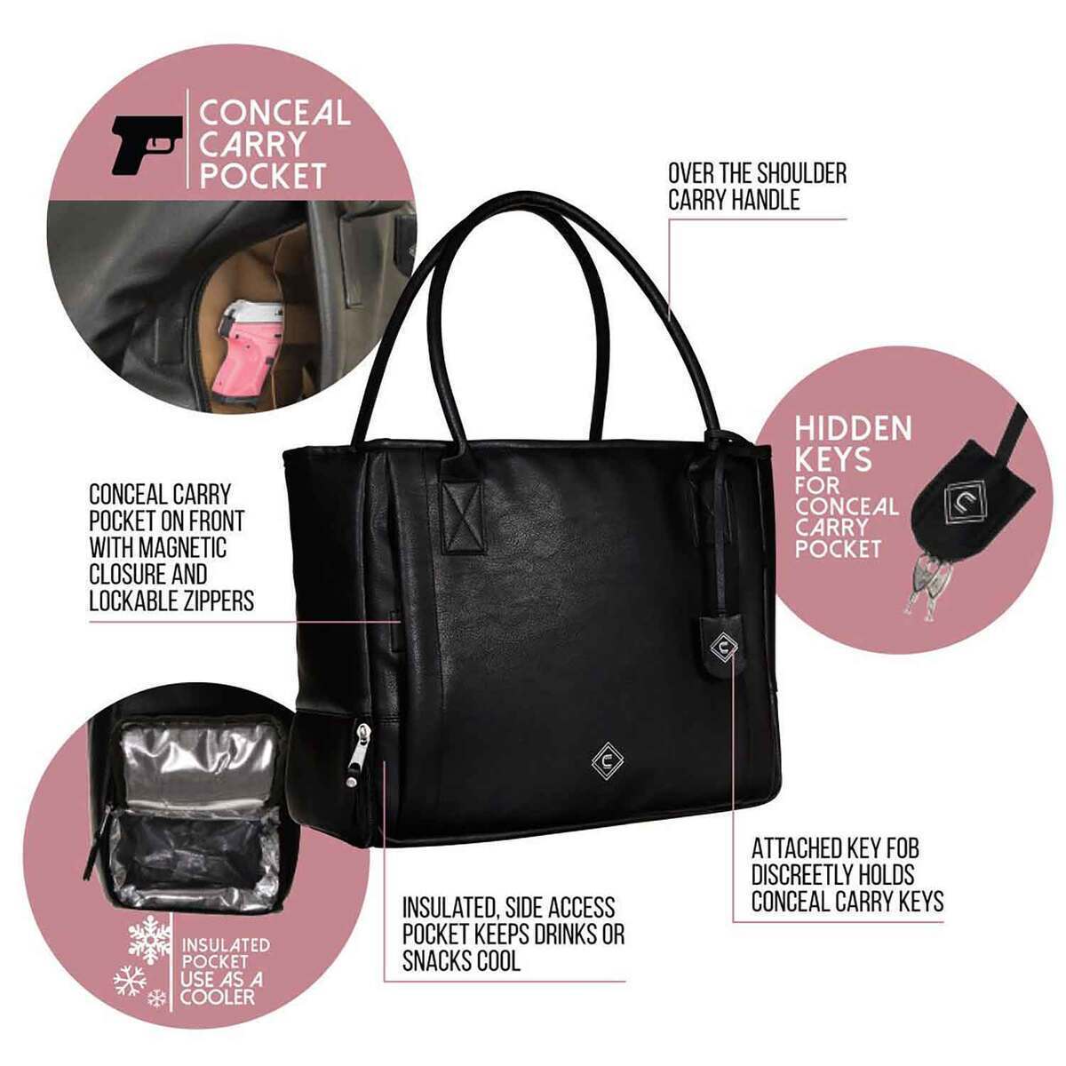 Girls With Guns Cosmic Concealed Carry Tote - Black - Black Girls With Guns Cosmic Concealed Carry Tote - Black - Black