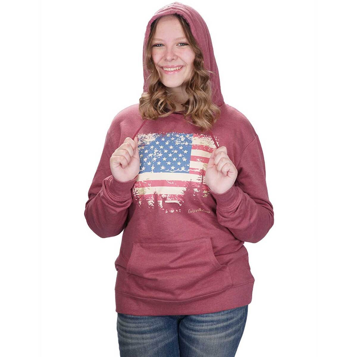Girls With Guns Women's American Country Graphic Casual Hoodie Girls With Guns Women's American Country Graphic Casual Hoodie