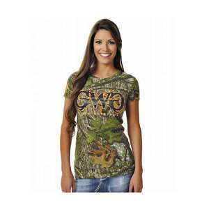 Girls With Guns Women's Mossy Oak Basic Short Sleeve Shirt