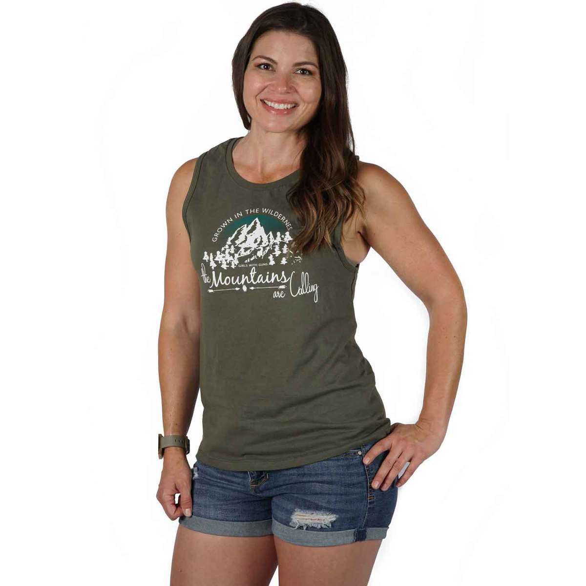 Girls With Guns Women's Mountains Are Calling Tank Top Girls With Guns Women's Mountains Are Calling Tank Top
