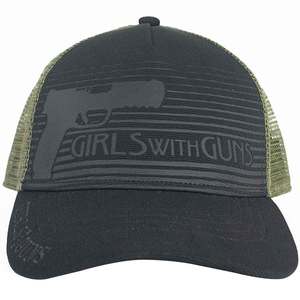 Girls With Guns Women's Pistol Trucker Hat - Black
