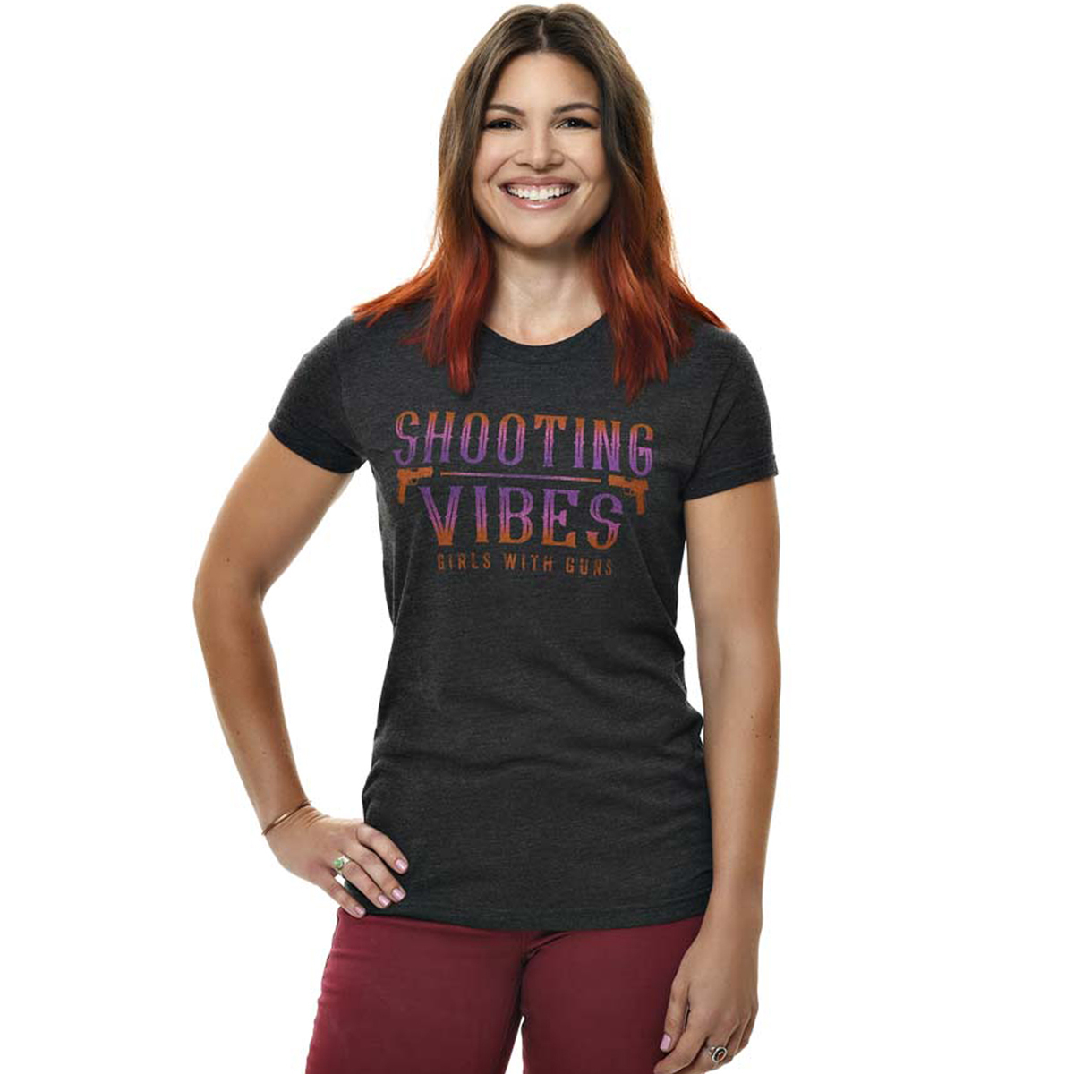 Girls With Guns Women's Shooting Vibes Graphic Short Sleeve Shirt - Black - S - Black S Girls With Guns Women's Shooting Vibes Graphic Short Sleeve Shirt - Black - S - Black S