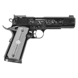 Girsan MC1911 Lux 45 Auto (ACP) 5in Engraved Black Chrome Pistol - 8+1 Rounds