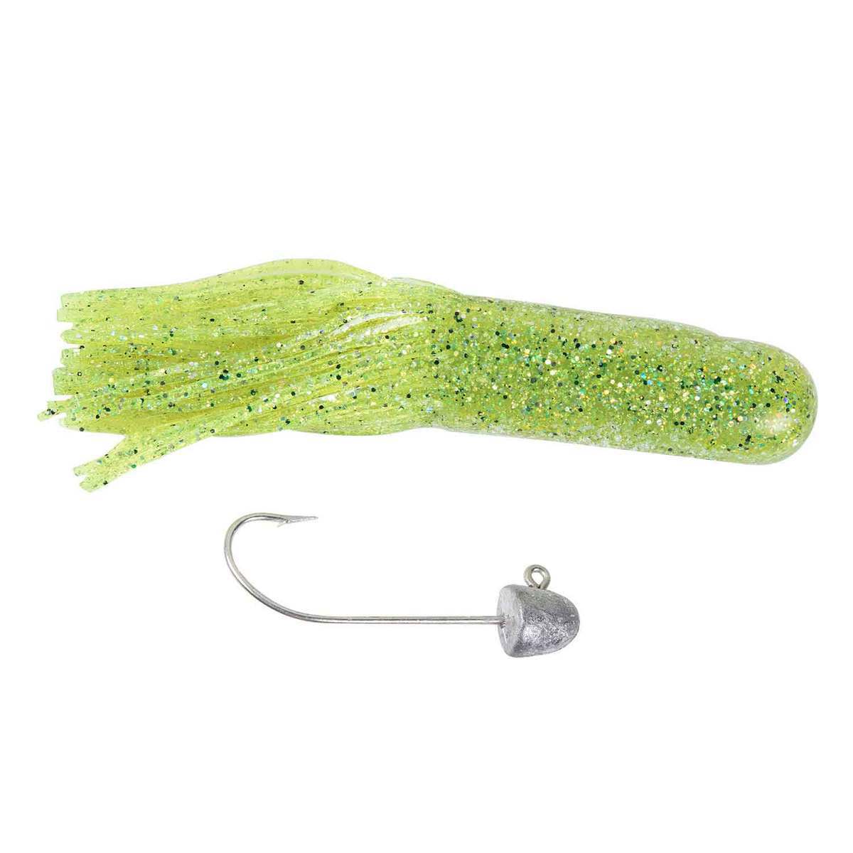 1.5 in. Crappie Tube, Chartreuse Sparkle - 10 Per Bag 1.5 in. Crappie Tube, Chartreuse Sparkle - 10 Per Bag