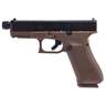 Glock 45 G5 MOS Threaded Barrel 9mm Luger 4.02in FDE Pistol - 17+1 Rounds - Brown