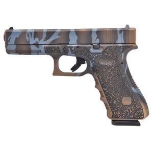 Glock 17 9mm Luger 4.48in Blue Tiger Stripe Cerakote Pistol - 17+1 Rounds
