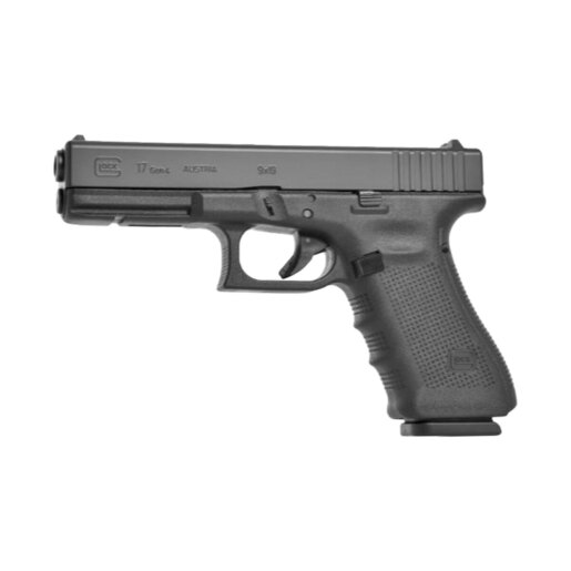 GLOCK 17 Gen4 White Dot Sights 9mm Luger 4.49in Black Pistol - 10+1 Rounds - Fullsize