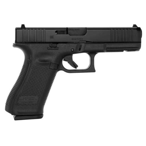 Glock 17 Gen5 Front Serrations 9mm Luger 4.49in Black nDLC Pistol - 17+1 Rounds - Fullsize image