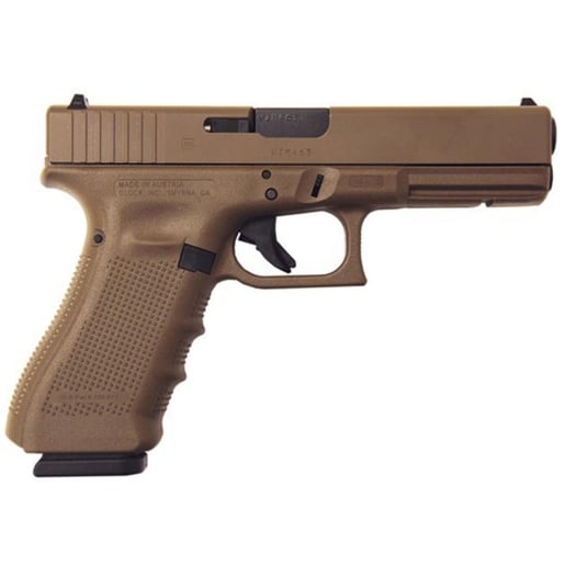 Glock 17 Gen4 9mm Luger 4.49in FDE Handgun - 17+1 Rounds - Fullsize image