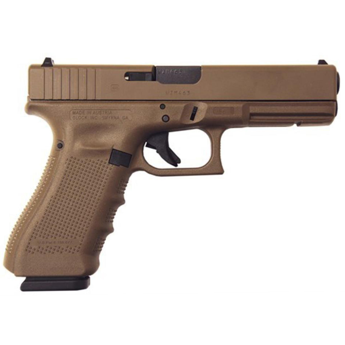 Glock 17 G4 9mm Luger 4.49in FDE Handgun - 17+1 Rounds Glock 17 G4 9mm Luger 4.49in FDE Handgun - 17+1 Rounds