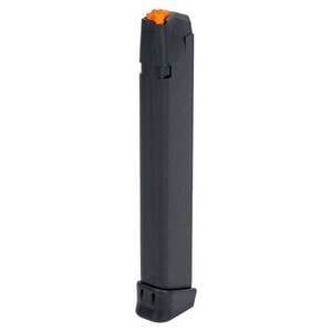 Glock 17/19/26/34 Black With Orange Follower 9mm Luger Handgun Magazine - 33 Round