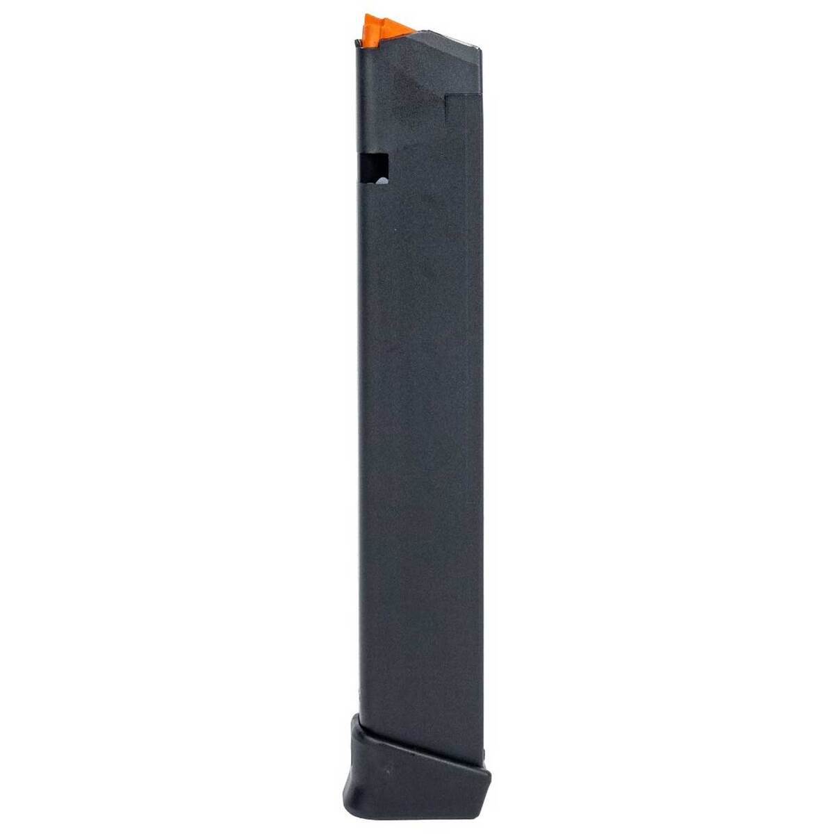 Glock 17/19/26/34 Black With Orange Follower 9mm Luger Handgun Magazine - 33 Round - Black Glock 17/19/26/34 Black With Orange Follower 9mm Luger Handgun Magazine - 33 Round - Black