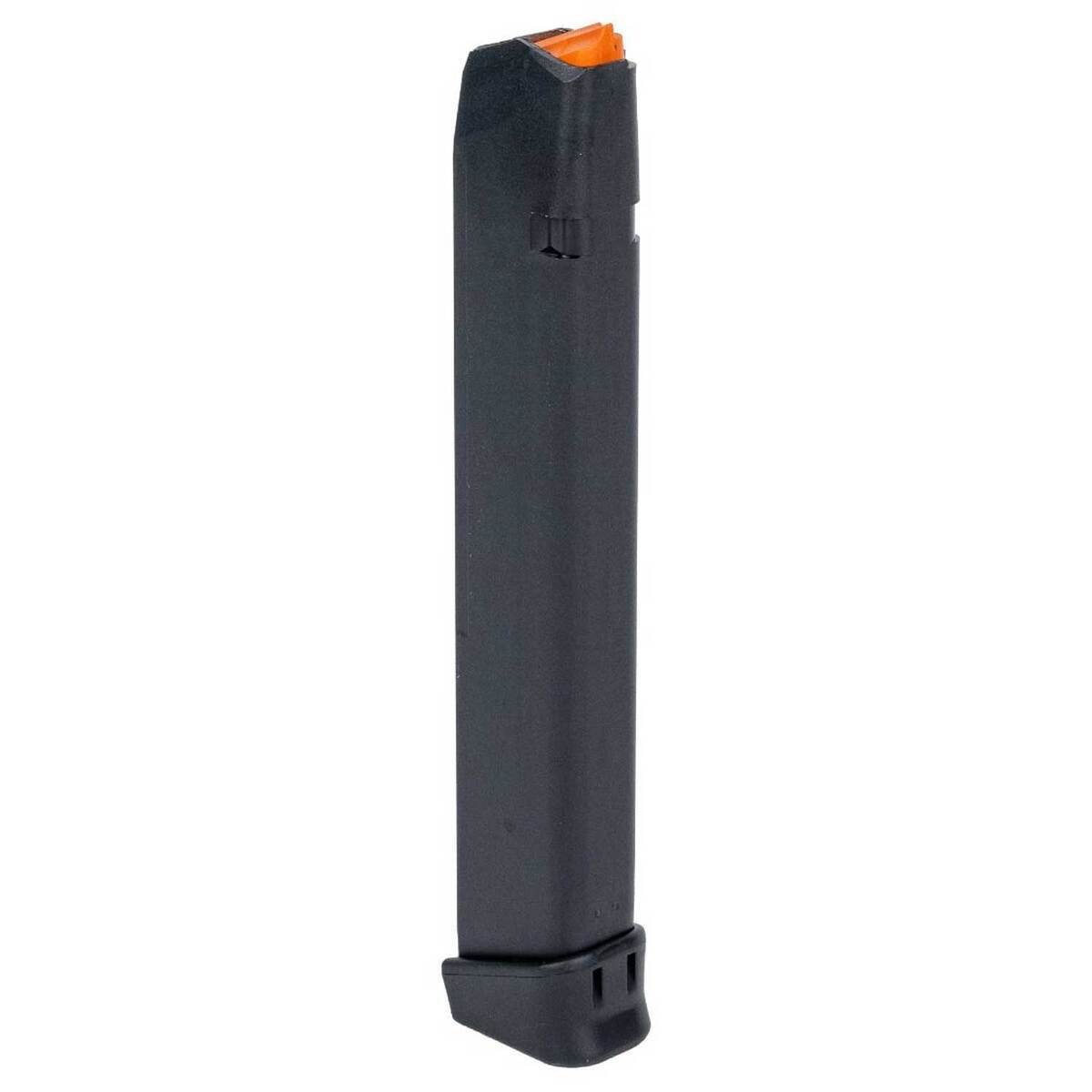 Glock 17/19/26/34 Black With Orange Follower 9mm Luger Handgun Magazine - 33 Round - Black Glock 17/19/26/34 Black With Orange Follower 9mm Luger Handgun Magazine - 33 Round - Black