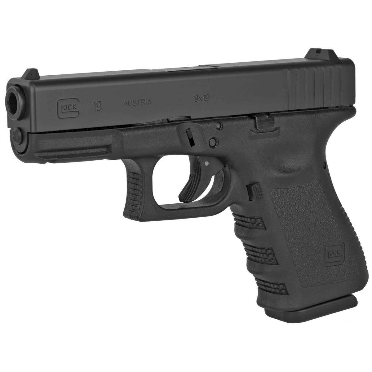 Glock 19 9mm Luger 4.02in Black Nitride Pistol - 15+1 Rounds Glock 19 9mm Luger 4.02in Black Nitride Pistol - 15+1 Rounds