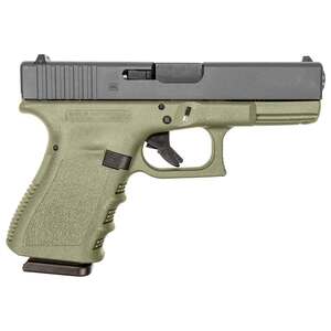 Glock 19 9mm Luger 4.02in Nitride/OD Green Pistol - 15+1 Rounds