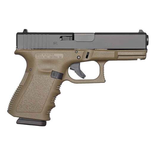 Glock 19 9mm Luger 4.02in OD Green/Black Pistol - 10+1 Rounds - California Compliant - Green Compact image