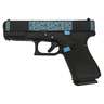 Glock 19 9mm Luger 4in Blue Scroll Cerakote Pistol - 15+1 Rounds - Blue