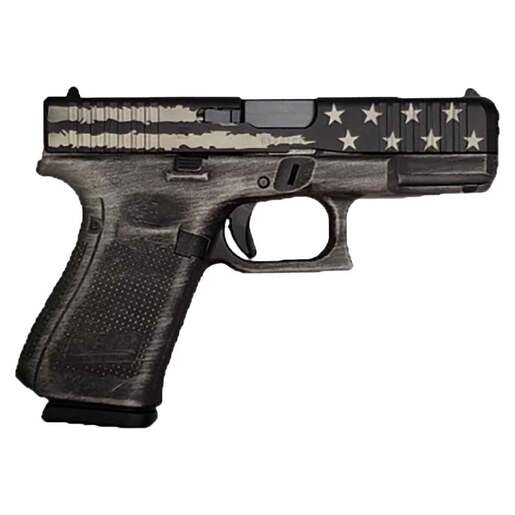 Glock 19 9mm Luger 4in Distressed Flag Cerakote Pistol - 10+1 Rounds - Black image