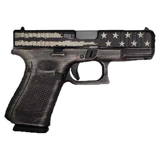 Glock 19 9mm Luger 4in Distressed Flag Cerakote Pistol - 15+1 Rounds - Black image