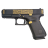 Glock 19 9mm Luger 4in Gold Scroll Cerakote Pistol - 15+1 Rounds - Black