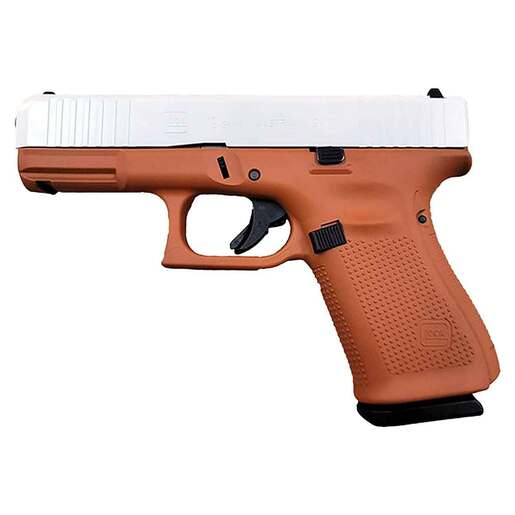 Glock 19 9mm Luger 4in Pegasus White/Texas Orange Cerakote Pistol - 15+1 Rounds - Orange image