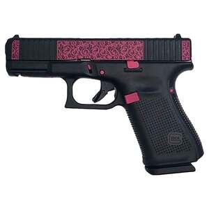Glock 19 9mm Luger 4in Pink Scroll Cerakote Pistol - 15+1 Rounds