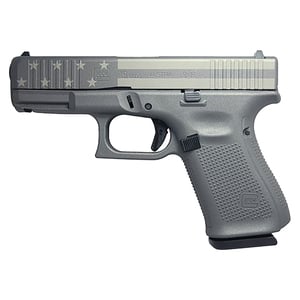 Glock 19 9mm Luger 4in Tungsten Gray Flag Cerakote Pistol - 15+1 Rounds
