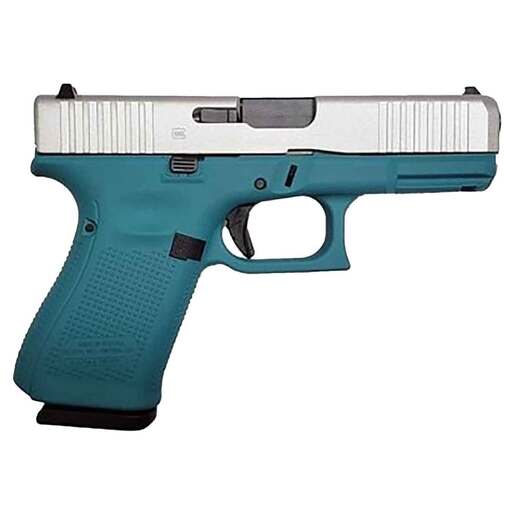 Glock 19 9mm Luger 4in Shimmer/Aztec Blue Cerakote Pistol - 15+1 Rounds - Blue image