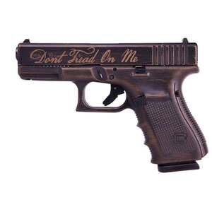 Glock 19 Don’t Tread On Me 9mm Luger 4in Burnt Bronze Battle Worn Pistol - 15+1 Rounds