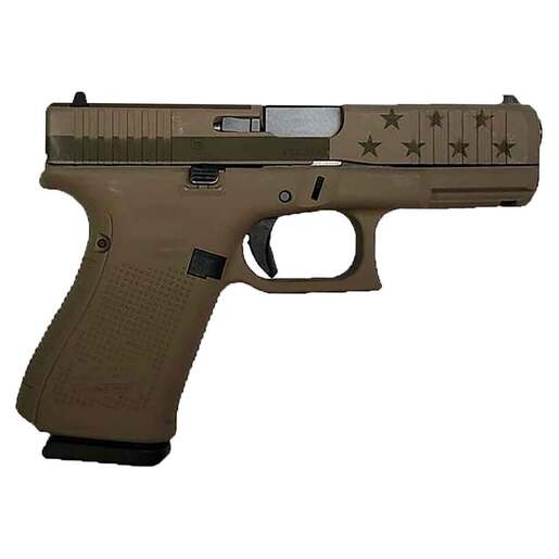 Glock 19 Flag 9mm Luger 4in FDE/ODG Flag Cerakote Pistol - 15+1 Rounds - Brown image