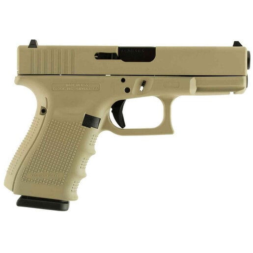 Glock 19 Gen4 9mm Luger 4.02in Desert Tan Cerakote Pistol - 15+1 Rounds - Compact image