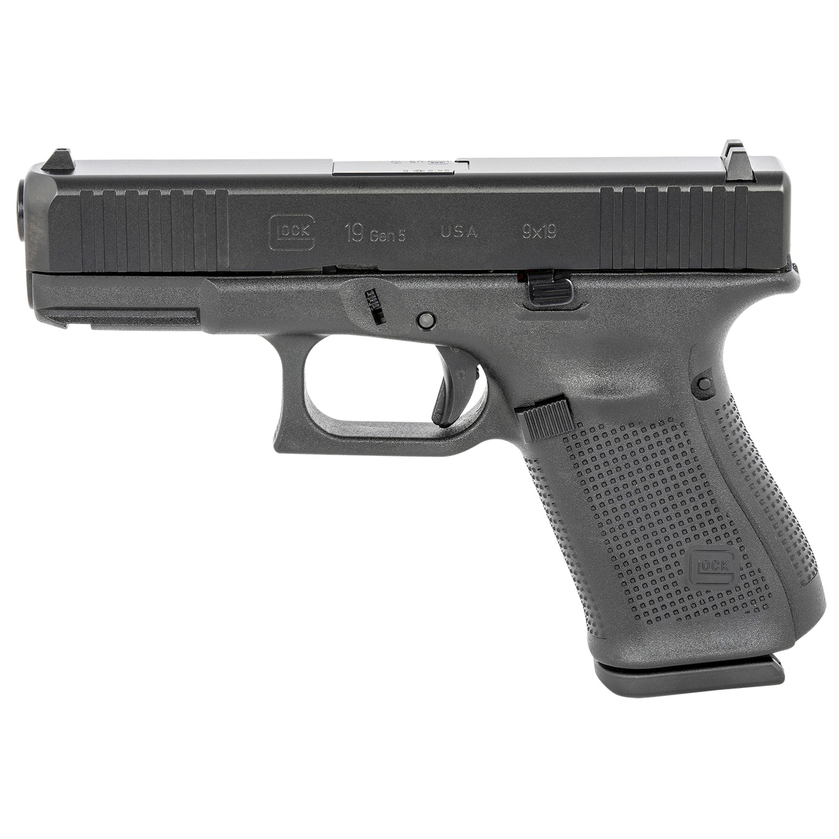 Glock 19 Gen5 9mm Luger 4.02in Black Pistol – 15+1 - Black Glock 19 Gen5 9mm Luger 4.02in Black Pistol – 15+1 - Black