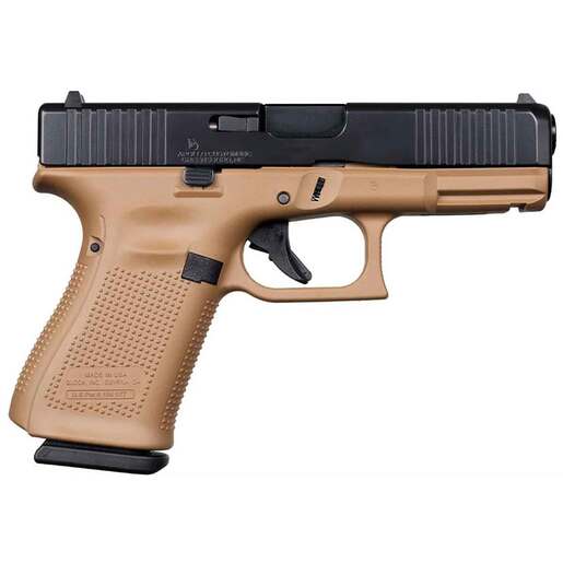 Glock 5 G19 9mm Luger 4in Black/FDE Pistol - 15+1 Rounds - Tan Compact image